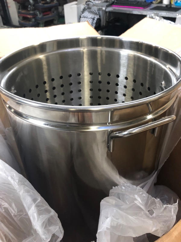 Photo 4 of 62 qt. Stainless Steel Stock Pot with Lid