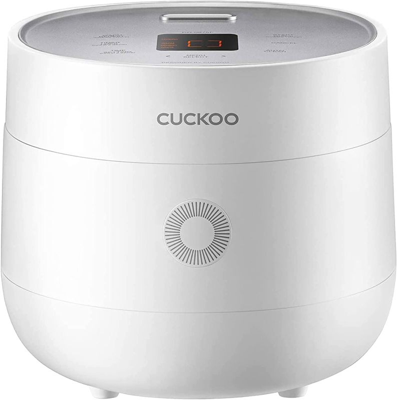 Photo 1 of CUCKOO CR-0375F | 3-Cup (Uncooked) Micom Rice Cooker | 10 Menu Options: Oatmeal, Brown Rice & More, Touch-Screen, Nonstick Inner Pot | White-=--------THERE ARE SOME SCRATCHES ON THE TOP LID 
