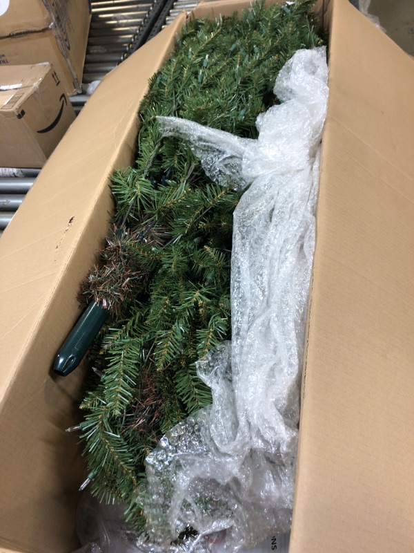 Photo 1 of 7.5 ft. Pre-Lit Slim Fraser Fir Artificial Christmas Tree with 500 Clear Lights