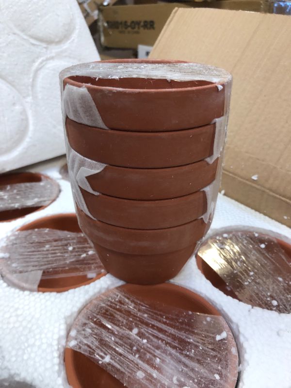 Photo 1 of [58 Pack] 3.7" Terracotta Pot Planter Nursery Pots Clay Pots Clay Ceramic Pottery Cactus Flower Pots Succulent Nursery Pots Garden Terra Cotta Pots Terracotta Pots Flower Pot Cactus Pot (53)
