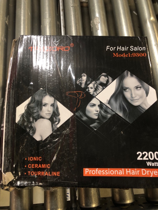 Photo 2 of ?????? ??/??* ????? Ionic Salon Hair Dryer - Professional Blow Dryer - Lightweight Travel Hairdryer for Normal & Curly Hair Includes Volume Styling Nozzle
