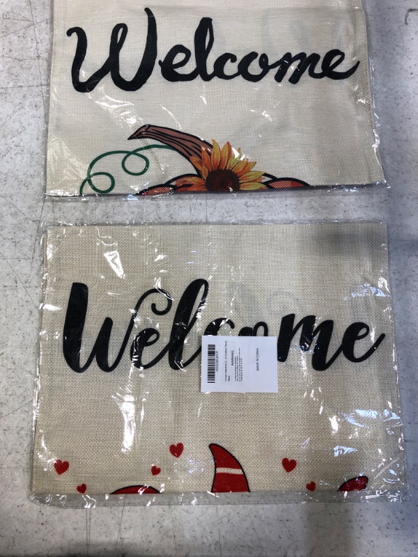 Photo 1 of 2 Burlap Flags for Home or Garden (gnome and pumpkin)