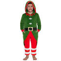 Photo 1 of Elf One Piece - Plush Kids Holiday Costume Jumpsuit by FUNZIEZ! (10-12 Youth)