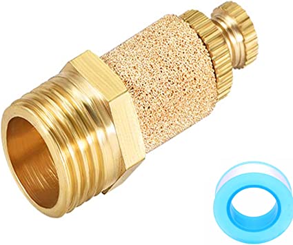 Photo 1 of 5Pcs Pneumatic Brass Adjustable Muffler Silnecer,Pneumatic Muffler Silencer Filter with 1pcs Thread sealing tape?1/4Inch G Thread)
