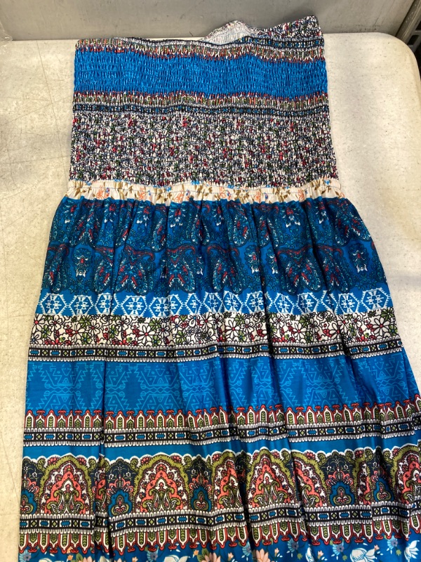 Photo 1 of BLUE PATTERN DRESS 
S