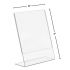 Photo 1 of Acrylic Sign Holder 8.5 x 11 Inches Slanted Back, Clear Plastic Sign Holder Paper Display Table Stand for Office, Store, Restaurant 10 pk