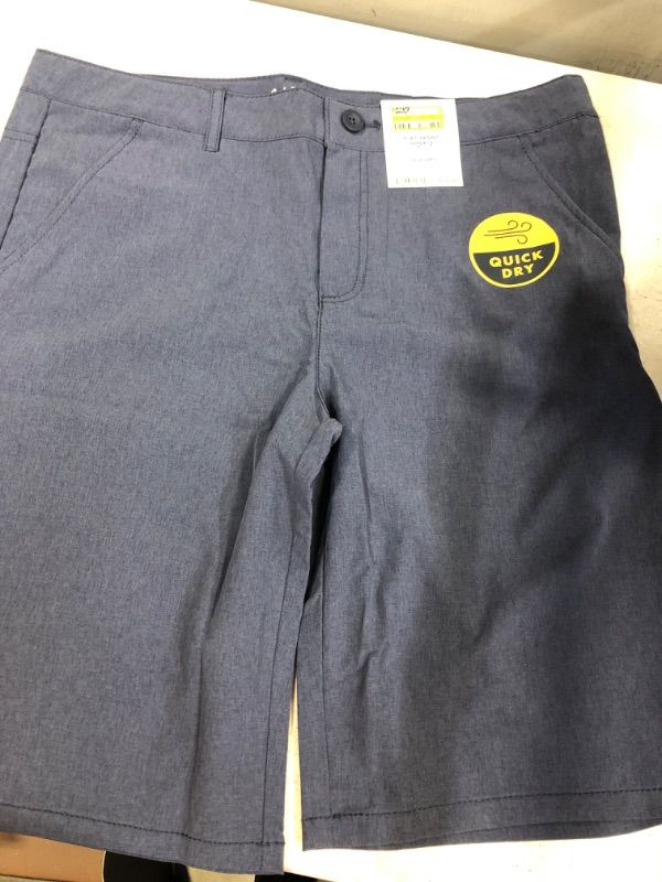 Photo 2 of Boys' Flat Front Quick Dry Chino Shorts Sz 18 Husky