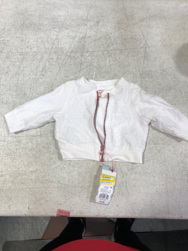 Photo 2 of Baby Girls' Eyelet Bomber Jacket Sz NB