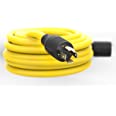 Photo 1 of 25 Feet NEMA L14-30P/L14-30R Generator Extension Cords, 4 Prong Heavy Duty, 30 Amp,125/250V,Up to 7500W 10AWG Cable and The Cable UL Certification,Yellow