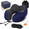 Photo 1 of  Travel Pillow 100% Pure Memory Foam Travel Neck Pillow,Home,Office,Air Travel,Airplane Travel Accessories Comfortable,Adjustable Support,Sleep Rest,or for Children Kids Over 10 Years Old