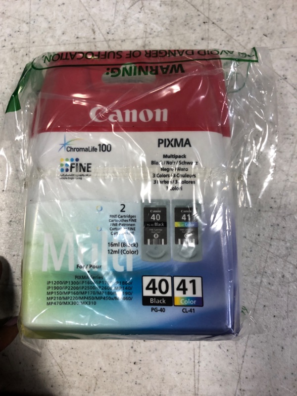 Photo 2 of 2 Original Ink Cartridges, Canon PG-40 / CL-41 Black 16ml + Color 12ml