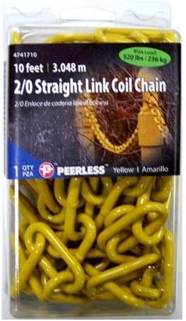 Photo 1 of 10 feet (3.048 m) 2/0 Straight Link Coil Chain, max load 520 lbs (236 kg)
