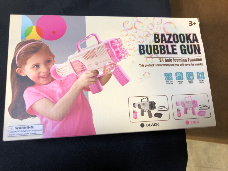 Photo 2 of 2022 Rocket Bubble Gun Machine for Summer , 5000+ Bubbles Per Min,7 Packs Bubble Solution, Big Bubble Blowers Maker for Wedding Party Outdoor Toy, Great Gift Idea for Adults Boys Girls
