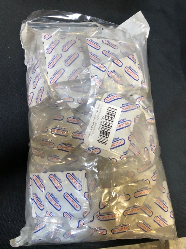 Photo 2 of  About 100 Count Individually Wrapped Oxygen Absorbers 2000cc for Food Storage & Mylar Bags & Manson Jars,O2 Absorbers Food Grade for Species Coffee Beans Candy Homemade Jerky
