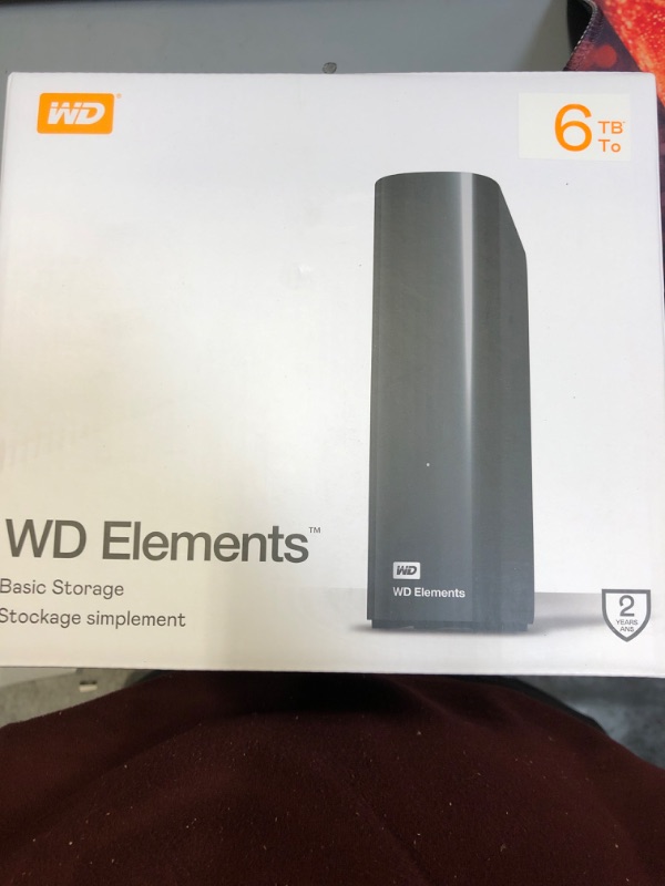 Photo 2 of WD Elements Desktop Hard Drive 6TB -- FACTORY SEALED--