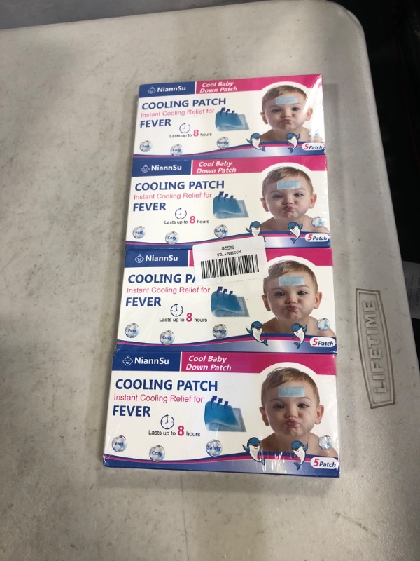 Photo 2 of [20-Count] Kid Fever Patch for Kids Fever Discomfort, Migraine & Headache Cooling Patch, Cooling Relief from Fever, 5 Count (Pack of 4)
