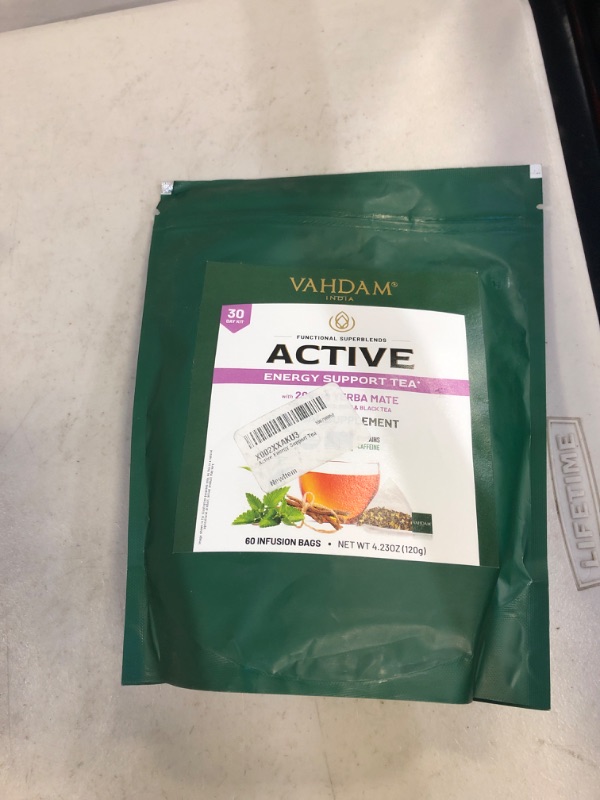 Photo 2 of Active - Energy Support Tea, 30 Day Kit
EXP 7/2023
