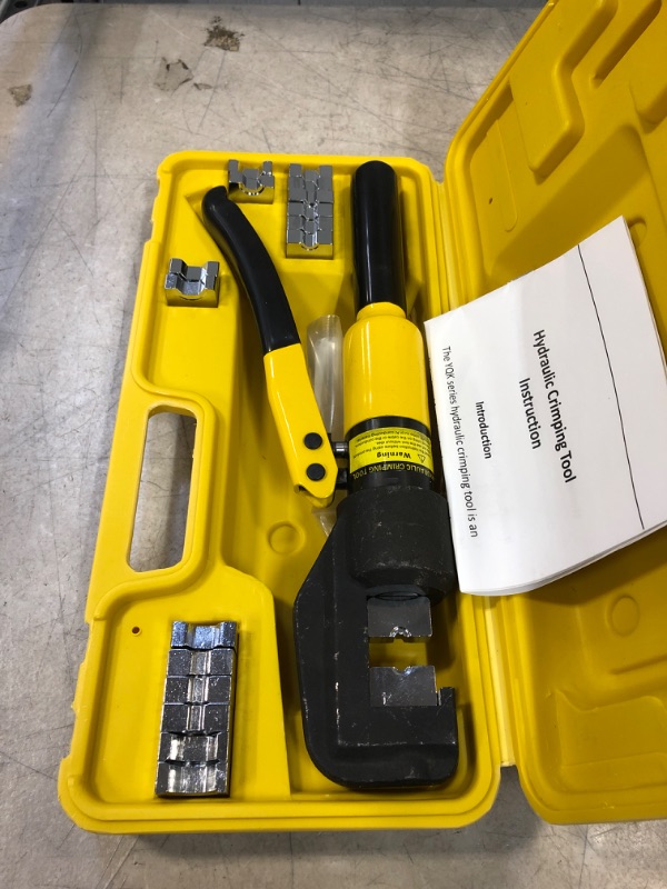 Photo 2 of 10 Tons Hydraulic Wire Battery Cable Lug Terminal Crimper Crimping Tool With 9 Pairs of Dies HWC007000