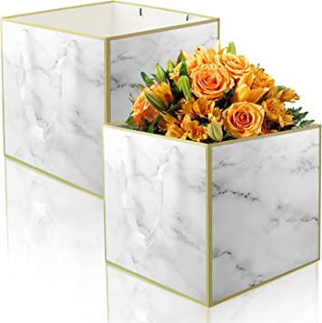 Photo 1 of WYOMER 2 Pcs Extra Large Marble Gift Bags, 11.8 inch Giant Square Gift Bags, Reusable Large Gift Box for Birthday, Wedding, Party and More
