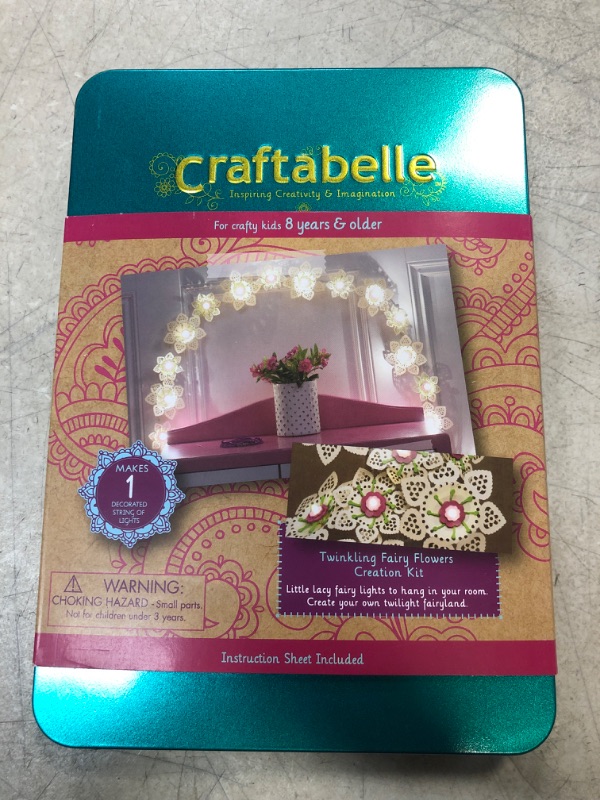 Photo 2 of Craftabelle – Twinkling Fairy Flowers Creation Kit – DIY Twinkle Lights for Bedroom – 106pc String Light Set with Accessories – DIY Arts & Crafts for Kids Aged 8 Years +