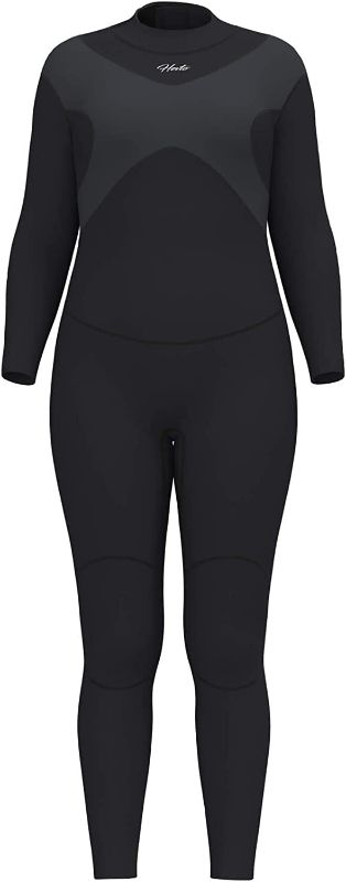 Photo 1 of 
Hevto Wetsuits Plus Size Men and Women 3/2mm Neoprene Full Scuba Diving Suits Surfing Swimming Keep Warm Back Zip for Water Sports XL