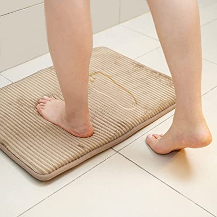 Photo 1 of Akarise Thick Memory Foam Bath Mat Rug- Comfortable, Soft, Absorbent Bathroom Rugs- Non-Slip, Easier to Dry Machine Wash Floor Rug Mats, Cushioned Mat for Bathroom/ Kitchen/ Bathtub/ Shower