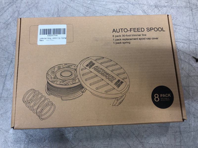 Photo 1 of yoelike Line String Trimmer Replacement Spool, 30ft 0.065" Autofeed Weed Eater String, Compatible with Black+Decker String Trimmers(6 Spool, 2 Trimmer Cap, 2 Spring) BD  6+2+2Pack  factory sealed 