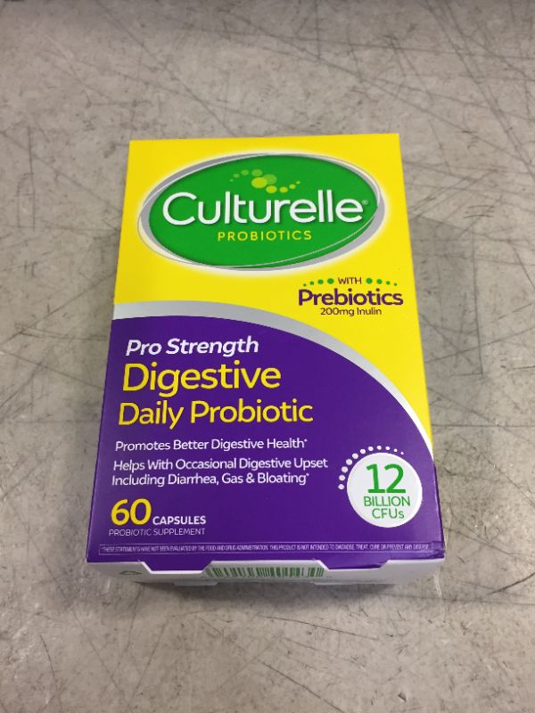 Photo 3 of Culturelle Pro Strength Daily Probiotic, Digestive Health Capsules, Naturally Sourced Probiotic Strain Proven to Support Digestive and Immune Health, Gluten and Soy Free, 60 Count Pro Strength 60 Count --BEST BY- 09/2023