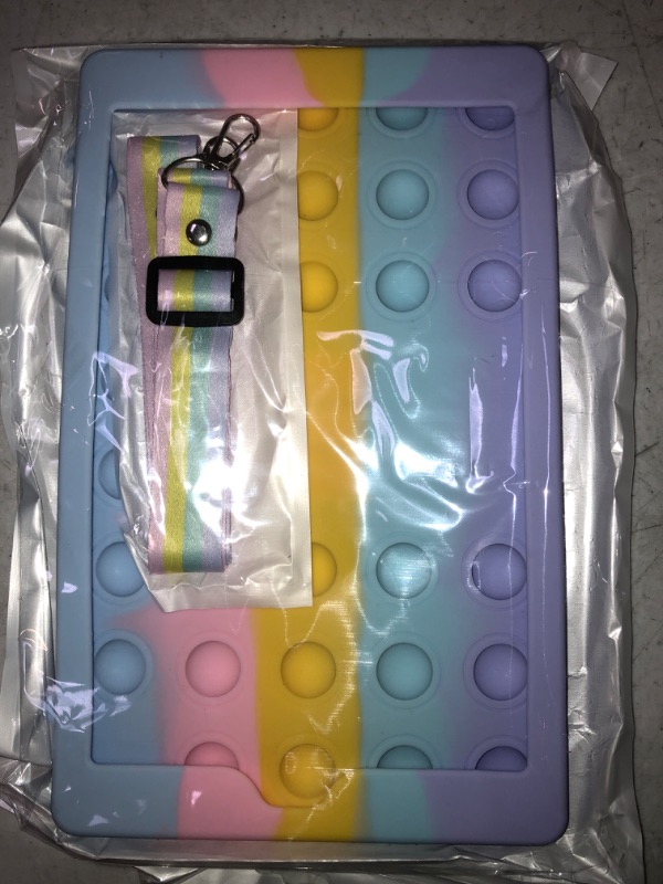 Photo 1 of XZC Case for KindleFire HD 10 (5./ 7. / 9. Generation, Model 2015/2017/2019) Push Pop Silicone Shockproof Tablet Covers with Kickstand and Shoulder Strap (for KindleFire HD 10 2015/2017/2019)
