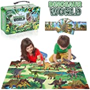 Photo 1 of FAHZON Dinosaur Toys for Boys & Girls with Metal Storage Box and Activity Playmat