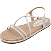 Photo 1 of DREAM PAIRS Women's Sdfs228w White Sandals Summer Casual Dressy Cross Strappy Sz 7.5