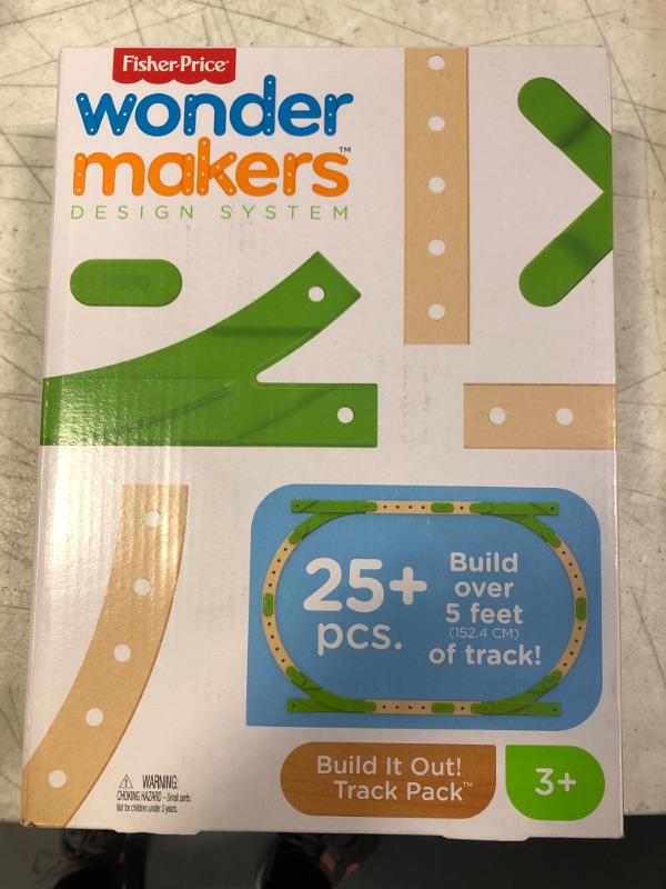 Photo 2 of Fisher-Price Wonder Makers Design System Build it Out! Track Pack - 25+ Piece Expansion Track Set for Ages 3 Years & Up, FACTORY SEALED