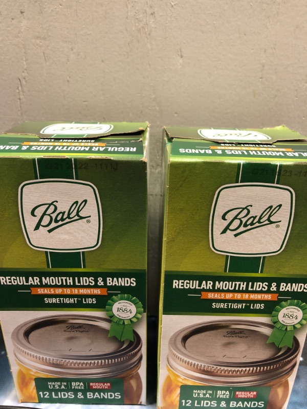 Photo 1 of Ball Regular Mouth Bands With Dome Lids For Regular Mouth Jars Boxed 2 PACK