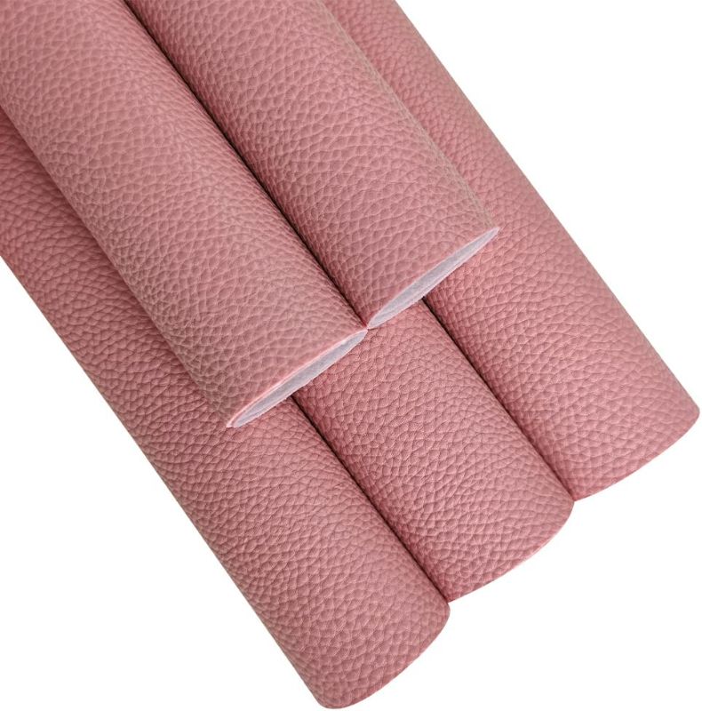 Photo 1 of 8inchx12inch(21cmx30cm) Pink Lychee Textured Faux Leather Sheets Soft Pebble Grain Synthetic Leather Fabric for Earrings Bows Making DIY Projects 5 Pcs, 8X12 Inch
