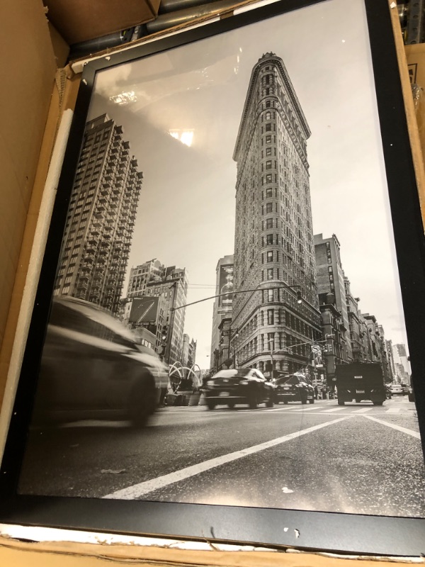 Photo 2 of Americanflat 24x36 Poster Frame in Black - Composite Wood with Polished Plexiglass - Horizontal and Vertical Formats for Wall with Included Hanging Hardware Black 24x36 Frame