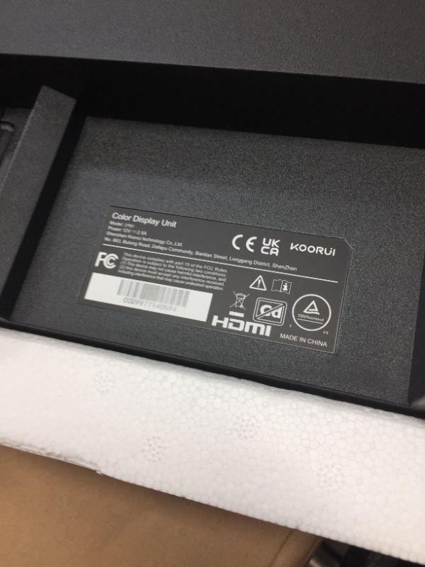 Photo 1 of KOORUI 27 Inch FHD Monitor, Computer Monitors Full HD(1920 x 1080p) IPS Display 75Hz, HDMI, VGA, 5ms Response Time, 75 x 75 mm VESA Mountable, Frameless 27" 75Hz IPS