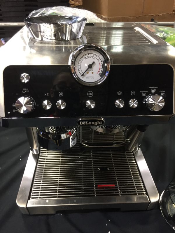 Photo 6 of De'Longhi La Specialista Espresso Machine with Sensor Grinder, Dual Heating System, Advanced Latte System & Hot Water Spout for Americano Coffee or Tea, Stainless Steel, EC9335M