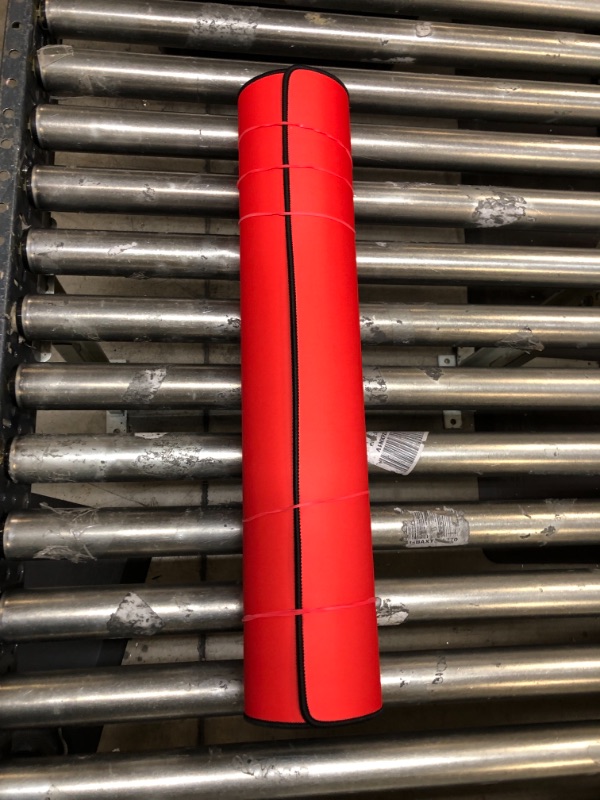 Photo 2 of Mega Size Gaming Mouse Pad - Anti Slip Rubber Base - Stitched Edges - Large Desk Mat - 48" x 24" x 0.16" (Mega, All Red) Mega All Red