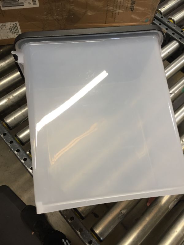 Photo 1 of  33qt plastic container black and grey 
