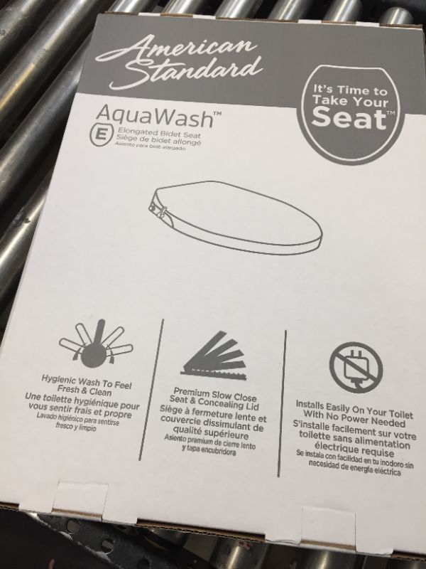 Photo 2 of American Standard 5900A05G.020 Aqua Wash Non-Electric Bidet Seat for Elongated Toilets, 14.9 in Wide x 3.6 in Tall x 21.1 in Deep, White Standard Packaging