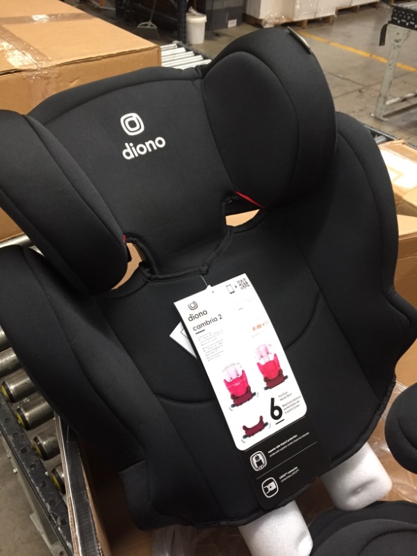 Photo 2 of Diono Cambria 2 XL 2022, Dual Latch Connectors, 2-in-1 Belt Positioning Booster Seat, High-Back to Backless Booster with Space and Room to Grow, 8 Years 1 Booster Seat, Black NEW! Black