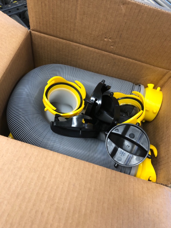 Photo 2 of Camco 39666 Deluxe 20' Sewer Hose Kit with Swivel Fittings and Wye Connector - Ready To Use Kit Complete with Sewer Wye and Elbow Fittings, Hoses, and Storage Caps 20' Sewer Hose Kit with Wye Connector---------lightly used---------missing some item