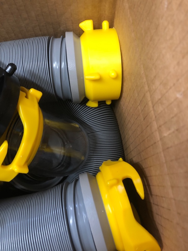 Photo 3 of Camco 39666 Deluxe 20' Sewer Hose Kit with Swivel Fittings and Wye Connector - Ready To Use Kit Complete with Sewer Wye and Elbow Fittings, Hoses, and Storage Caps 20' Sewer Hose Kit with Wye Connector---------lightly used---------missing some item