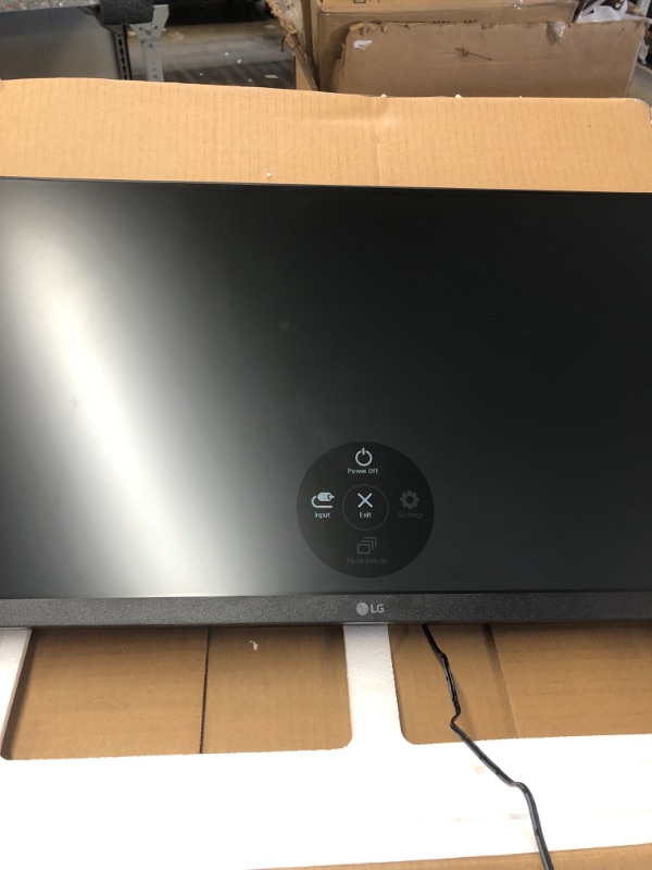 Photo 2 of LG FHD 24-Inch Computer Monitor 24MP400-B, IPS with AMD FreeSync, Black Tilt---------lightly used---------missing some items