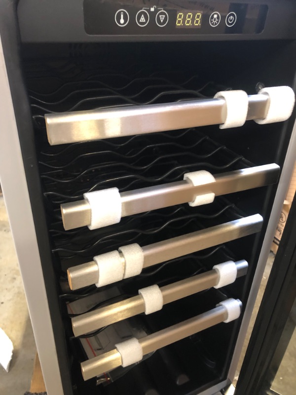 Photo 1 of SIPMORE ?Upgraded? Wine Cooler Built-in Multi-Size Bottle, TS-1 series Wine refrigerator, Double-Layer Tempered Glass Door, Stainless Steel, Front Ventilation (15 Inch 32 Bottles)