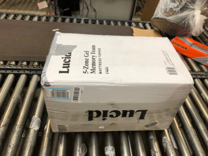 Photo 3 of Lucid 3 Inch Mattress Topper Queen – Memory Foam Mattress Topper Queen – 5 Zone Gel Infusion – CertiPur Certified Foam – Dorm Room Essentials Gel Queen 3 Inch Topper Only