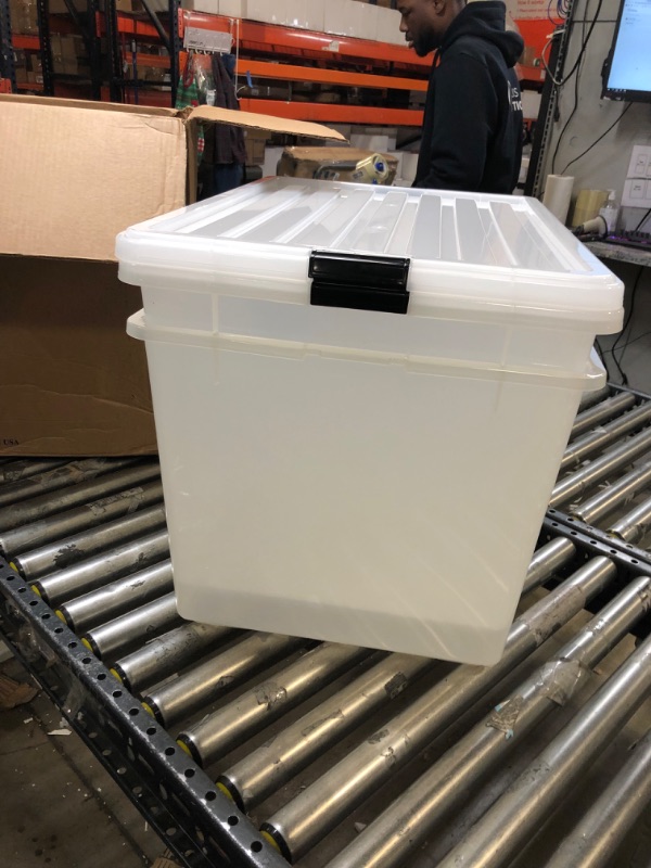 Photo 2 of 2 pk plastic storage bins  