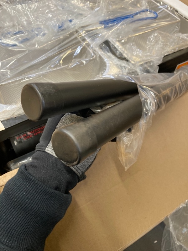 Photo 4 of Bioexcel Taco Cart Two Tank Outdoor Deep Fryer-Compatible with Propane Gas Tanks-Regulating Nobs-Propane Deep Fryer with 2 Stainless Baskets and Steel Oil Tank