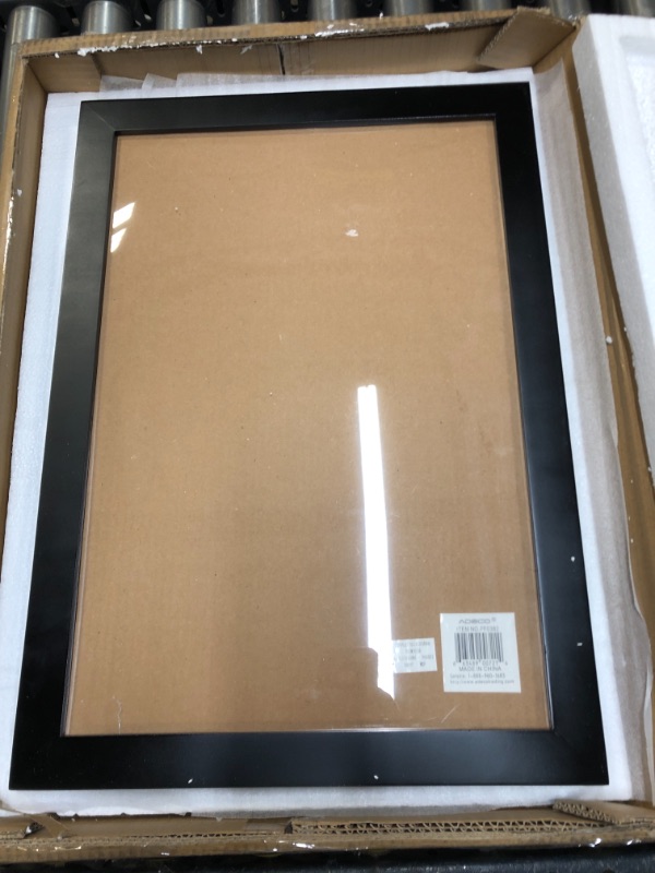 Photo 1 of Adeco Decorative Black Wood 1 Inch Wide Margin Wall Hanging Poster Picture Photo Frame, 15x21" for 13x19" Images