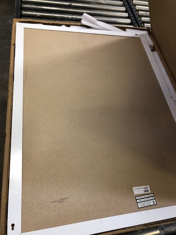 Photo 1 of U Brands Linen Cork Linen Bulletin Board, 30 x 40 Inches, White Wood Frame (2917U00-01) 30'' x 40'' Board-------hardly used---------missing some items and hardware-------minor scratch on the back due to usage 
